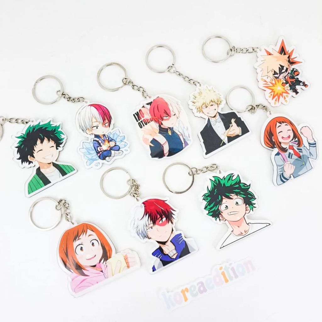 GANTUNGAN Acrylic Keychain Anime Bokuno Hero My Hero Academia Anime ...