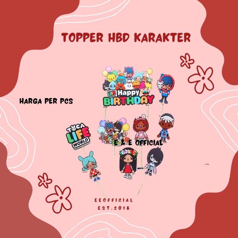 BIRTHDAY CAKE TOPPER / CHARACTER TOPPER / HAPPY BIRTHDAY CAKE TOPPER ...