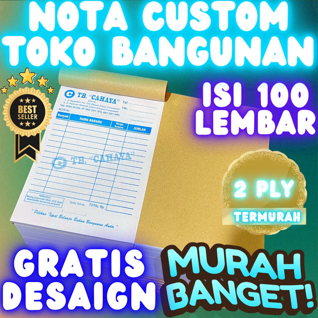 Custom Building Shop Notes Own Name/2Ply/Contents 100 Sheets/Free ...