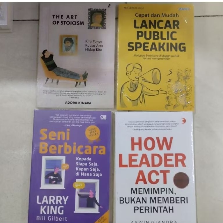 Package Of 4 Books Smoothly public speaking art Talking how leader act ...