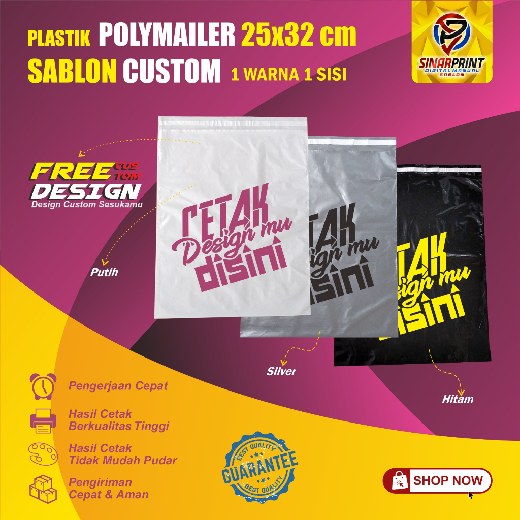 MINIMAL Plastic Sheet 25x32 Screen Printing CUSTOM Logo FREE DESIGN ...