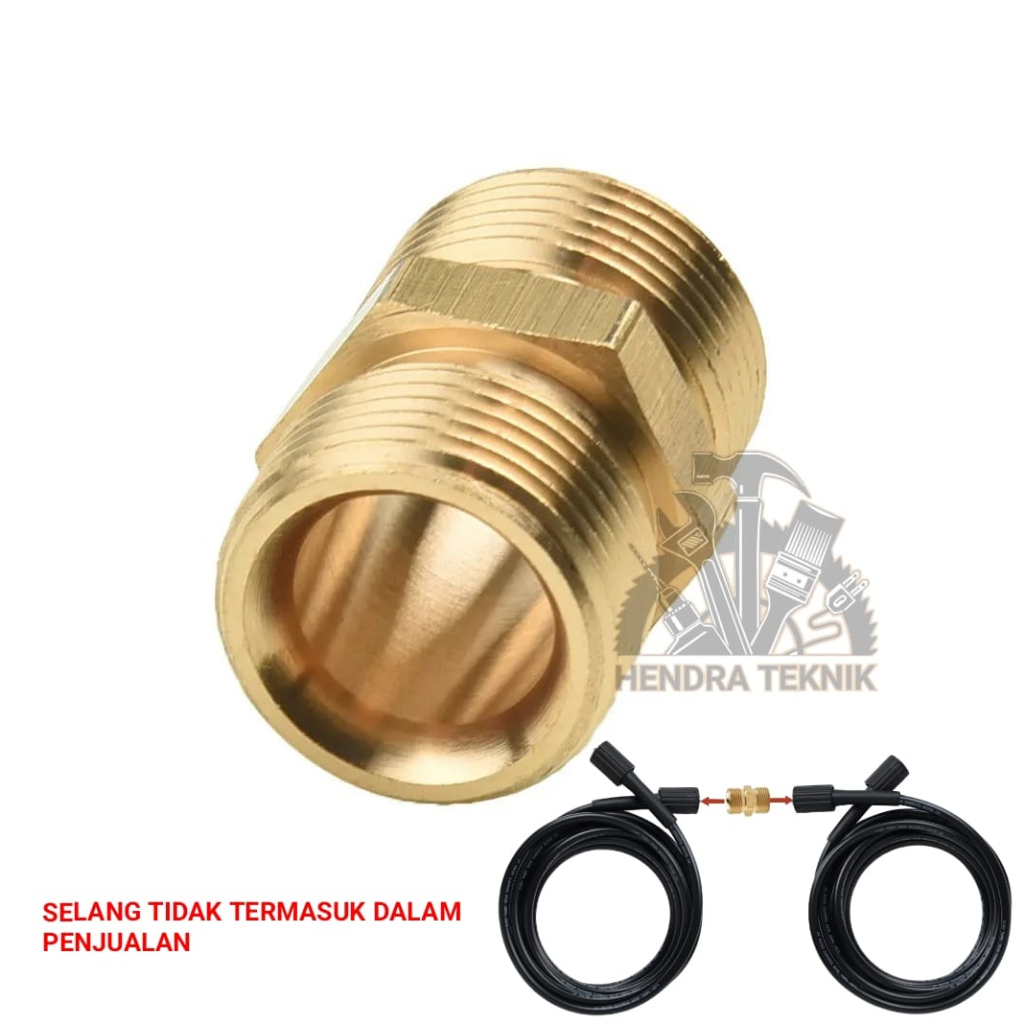 MESIN Steam Hose Connection M22 x 15mm EXTENSION CONNECTOR JET CLEANER