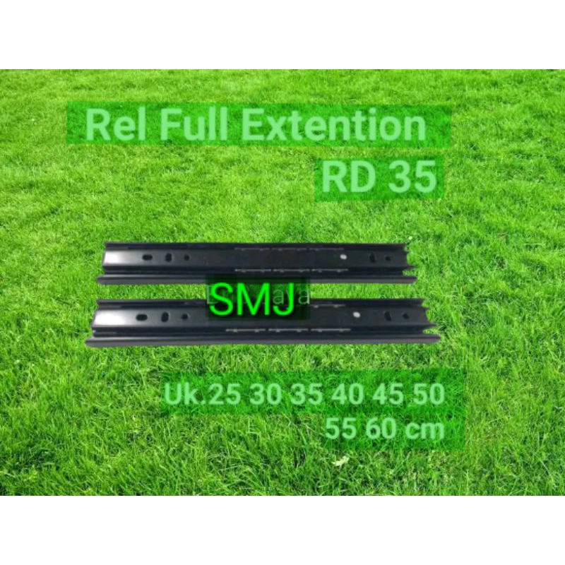 Rail Full Extension RD 35 Length 50 cm - per Pair Of Ril Double Pull FE ...