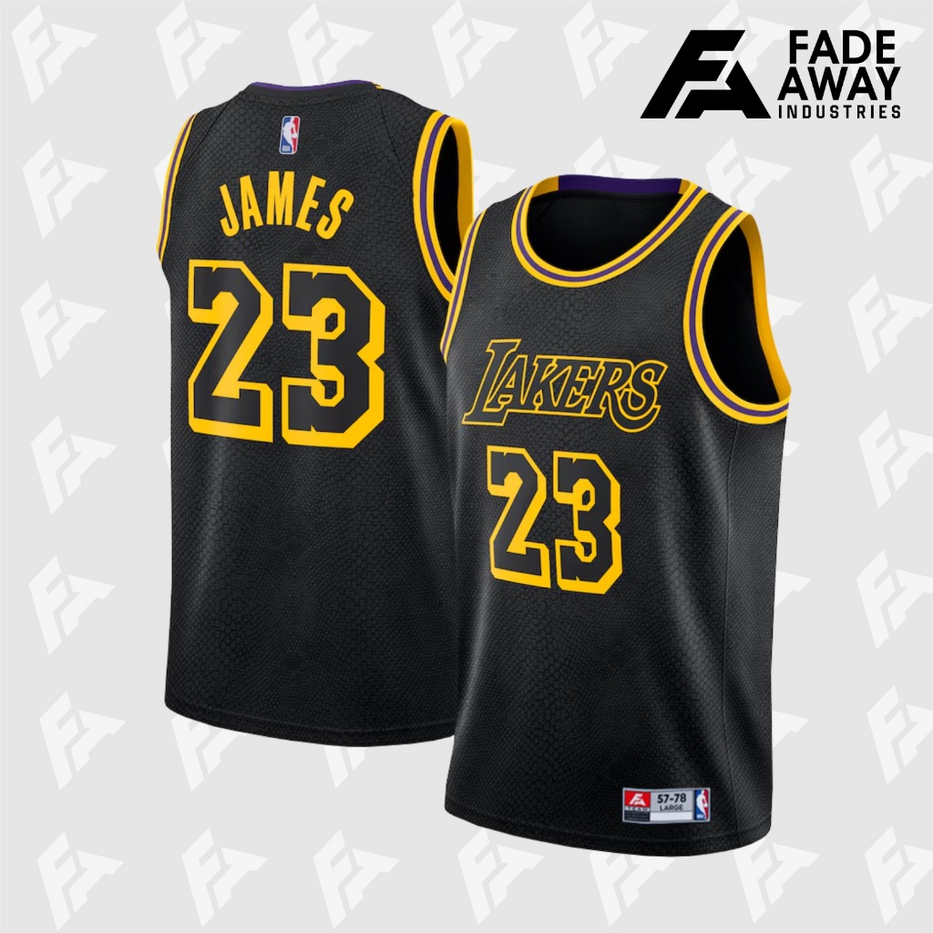 HITAM Nba LA Lakers Lebron James 23 Basketball Jersey Black Kids Adults Shopee Malaysia