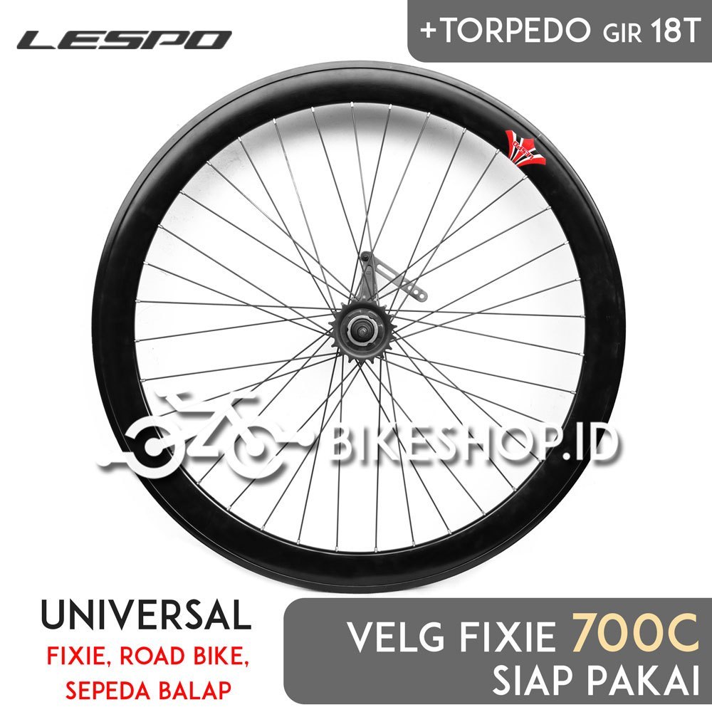 Wheelset rims 700c fixie lespo Racing Bike alloy Material 5cm Front And Rear Wheel rims high quality new Already Set So Shopee Malaysia