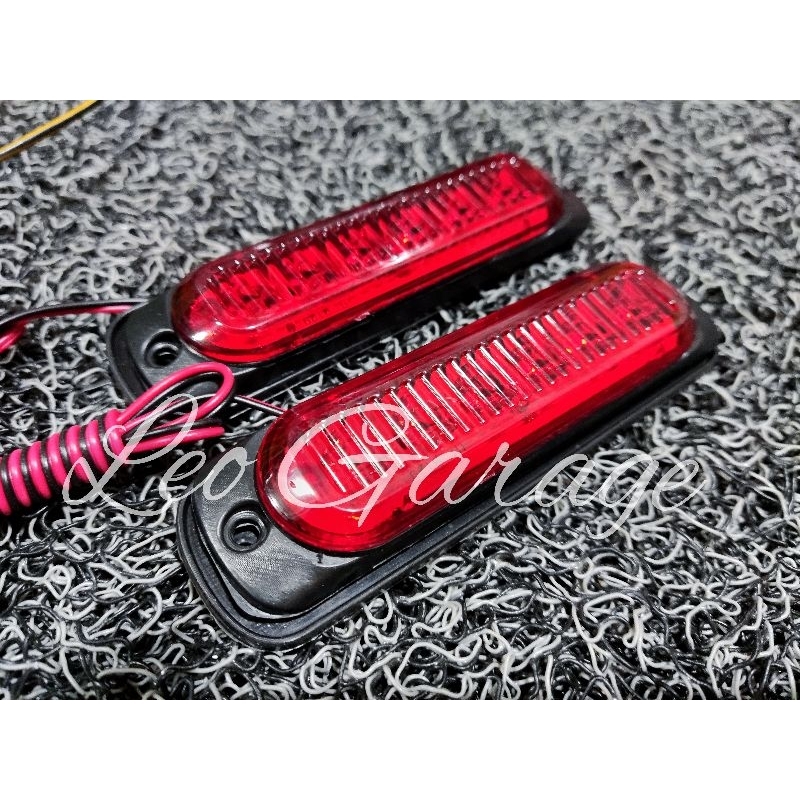 MERAH Truck VAN High Light Side Light 6 LED Signal Warning Light Bright ...