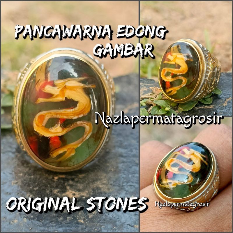 EDONG GARUT PANCAWARNA STONE WITH DRAGON PICTURE Agate Stone | Shopee ...