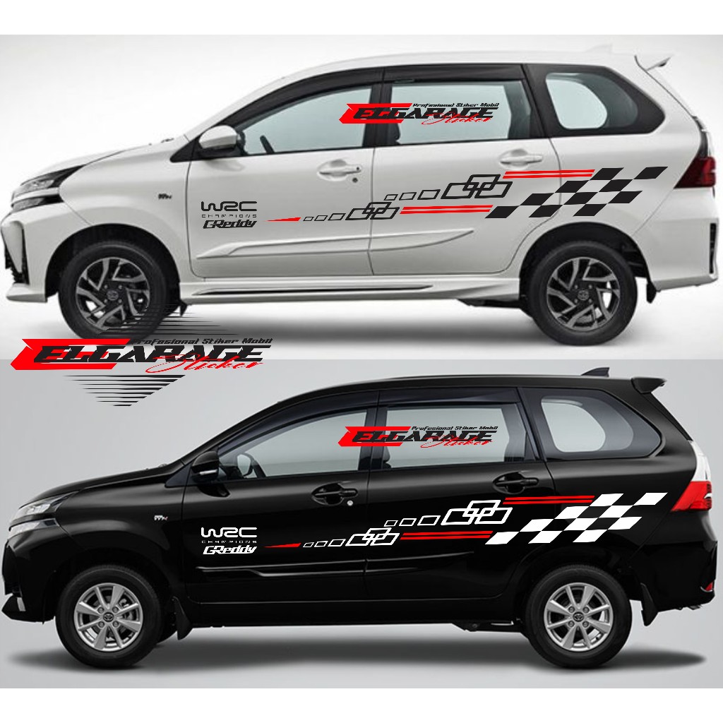 Toyota avanza Car sticker cutting sticker list Side body wrc greddy ...