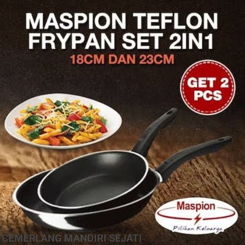 Maspion TEFLON Non-Stick FRYPAN 2 IN 1 UK 18cm And 23cm/maspion Pan ...