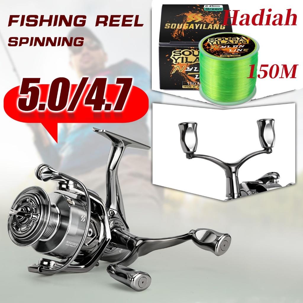 Sougayilang Rotating Fishing Scroll 1000-5000 Aluminum Line Shaft ...