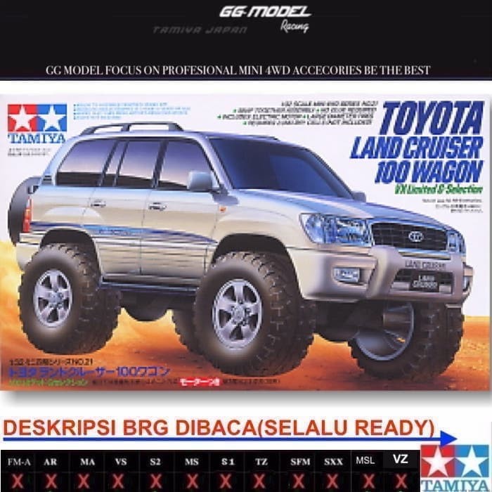 TAMIYA 19021 TOYOTA LAND CRUISER 100 WAGON VX LIMITED G SELECTION ...
