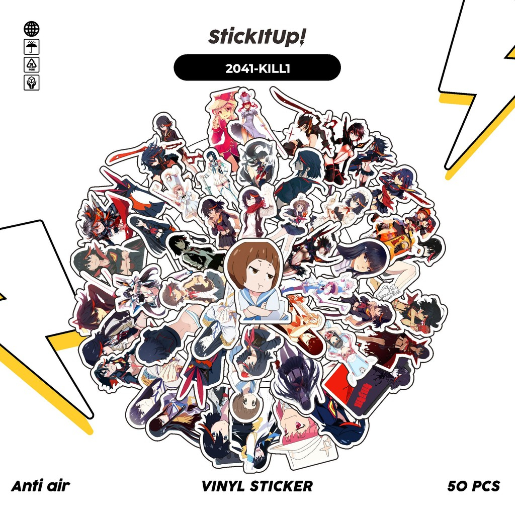 50 Pcs Sticker Pack ANIME SERIES KILL LA KILL CHARACTER MIX 01 Cute ...