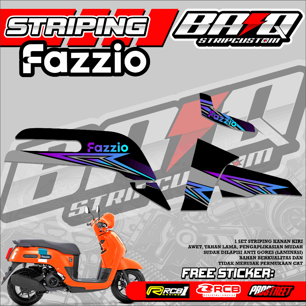 Fazzio Striping Sticker Fazzio Striping Premium Chart Shopee Malaysia