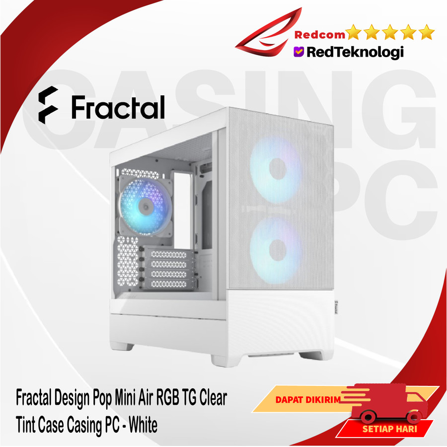 FRACTALDESIGN Pop Mini Air RGB White TG Clear Tint FD-C-POR1M-01