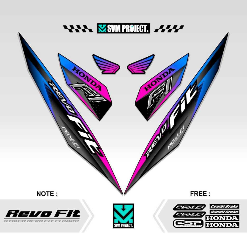 Revo FIT STRIPING MOTIF 2 / FI / REVO FIT STICKER / REVO FIT STICKER ...
