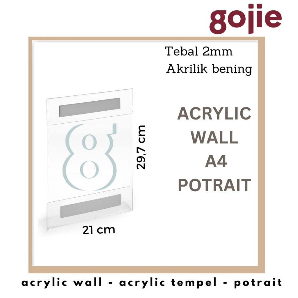 Acrylic Brochure WALL Mount A4 Size Portrait I ACRYLIC WALL A4 Shopee