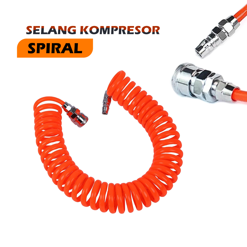 Spiral Recoil Compressor Hose 8x5mm Pu Recoil Hose Spiral Compressor