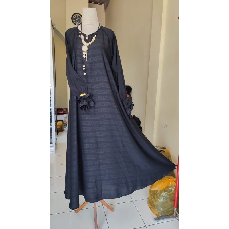 Rina Hijab Station Tulip Abaya Fursan Emboss Shopee Malaysia