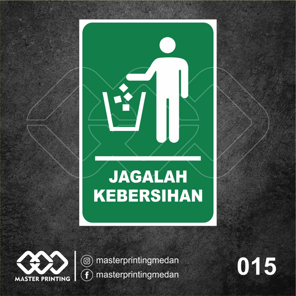 015 Sticker Keep Clean, Dispose Of Garbage In Place, Vinyl Sticker