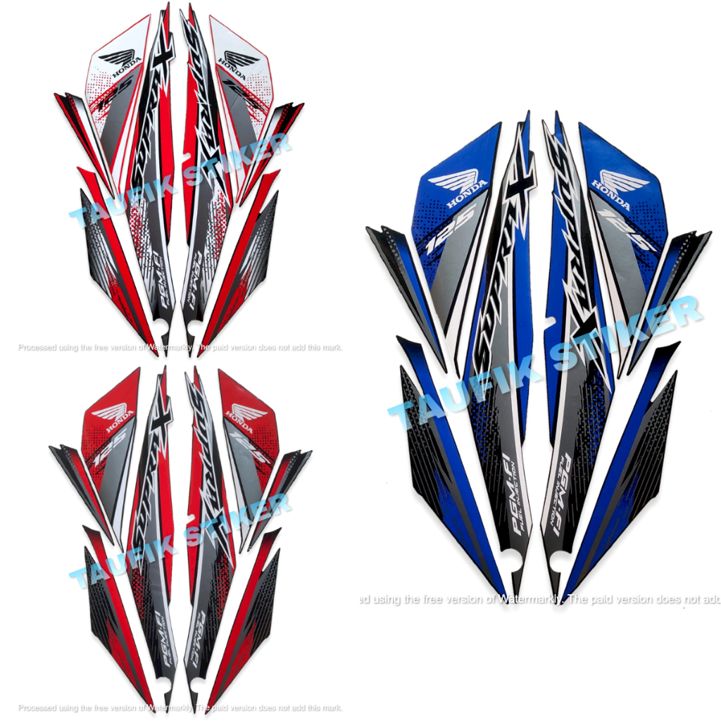 Striping LIS BODY MOTOR HONDA SUPRA X 125 FI 2019 CW SEPASAG Standard