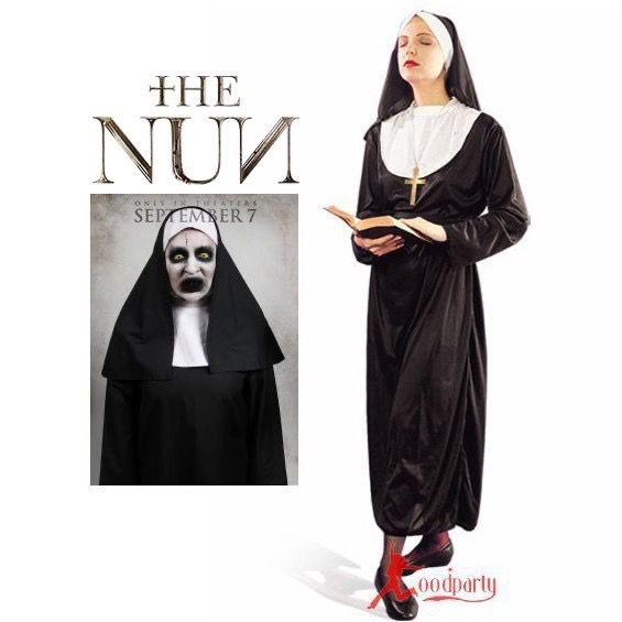 Veil Sister Valak Costume Set Conjuring The Nun Head Cover Pastor Hat