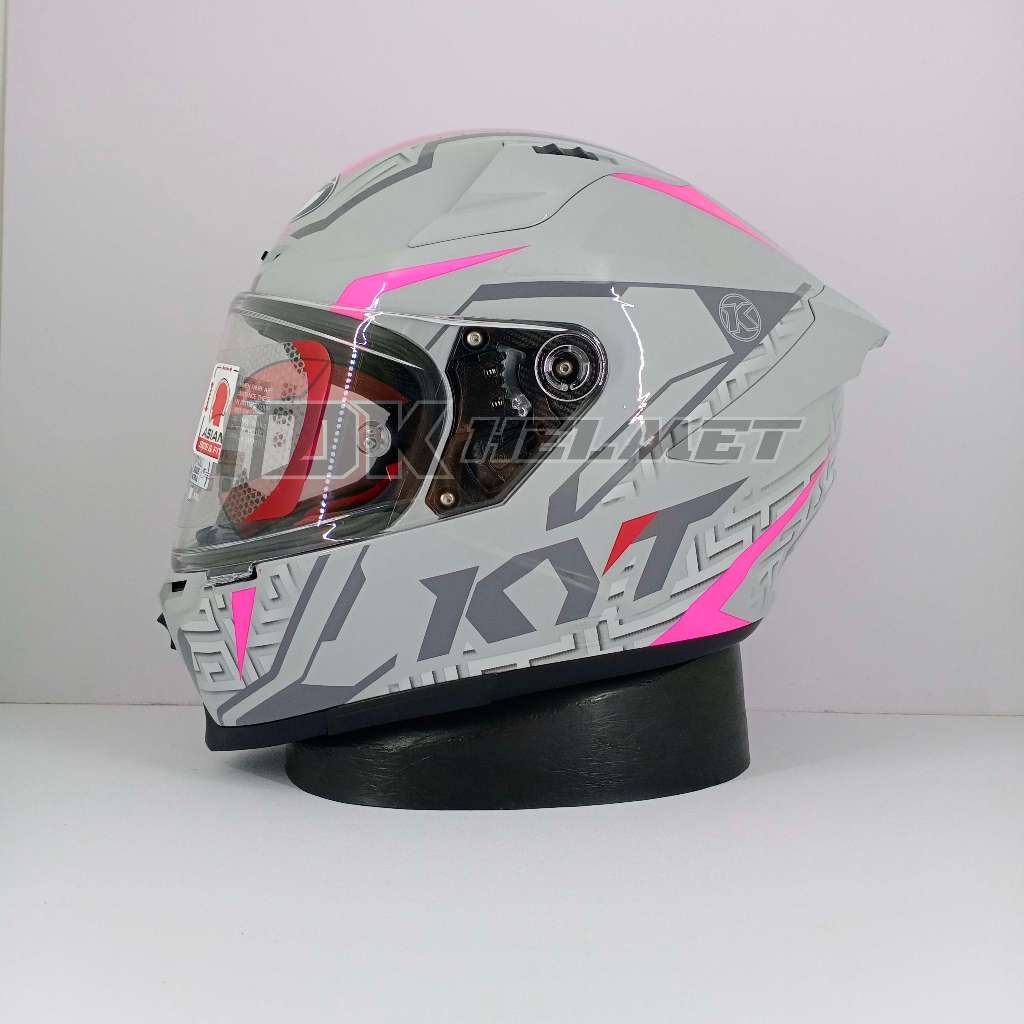 Kyt Striker Full Face Helmet Motif 2 Maze Asphalt Gray Fuxia Gloss ...