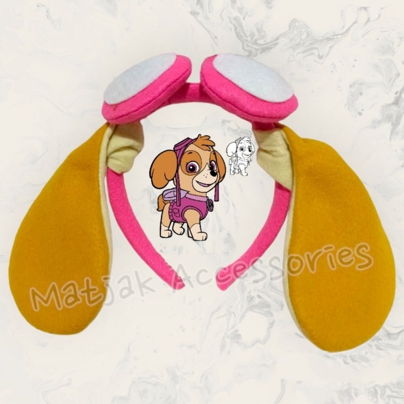 Paw patrol Headband Inspired pink skye paw patrol Costume Shopee Malaysia