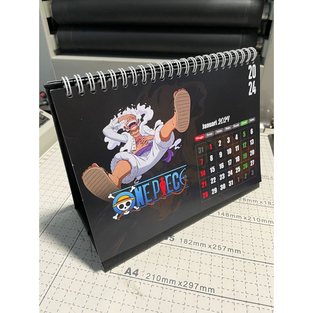 Desk Calendar Sitting Desk Calendar Anime Premium One Piece, Naruto