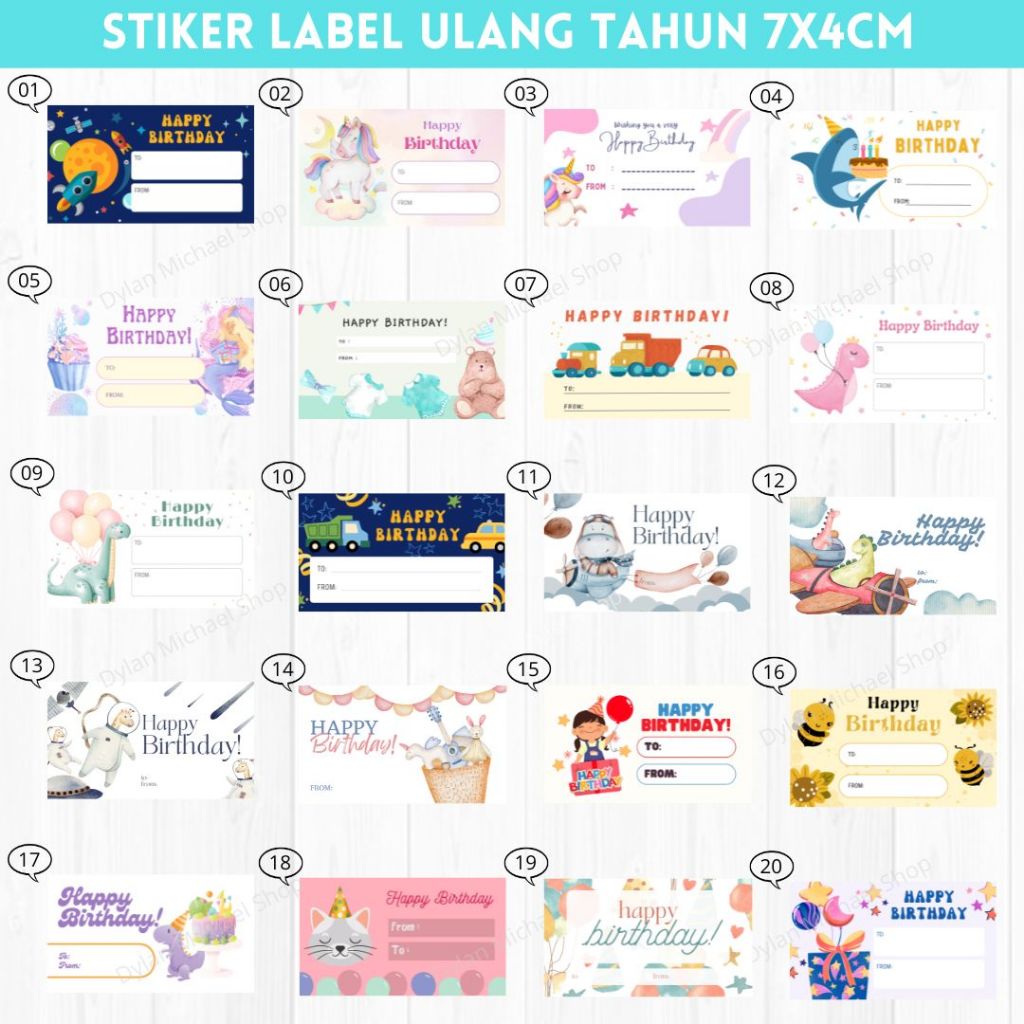 Sticker happy birthday Sticker birthday Greeting Sticker gift tag gift ...