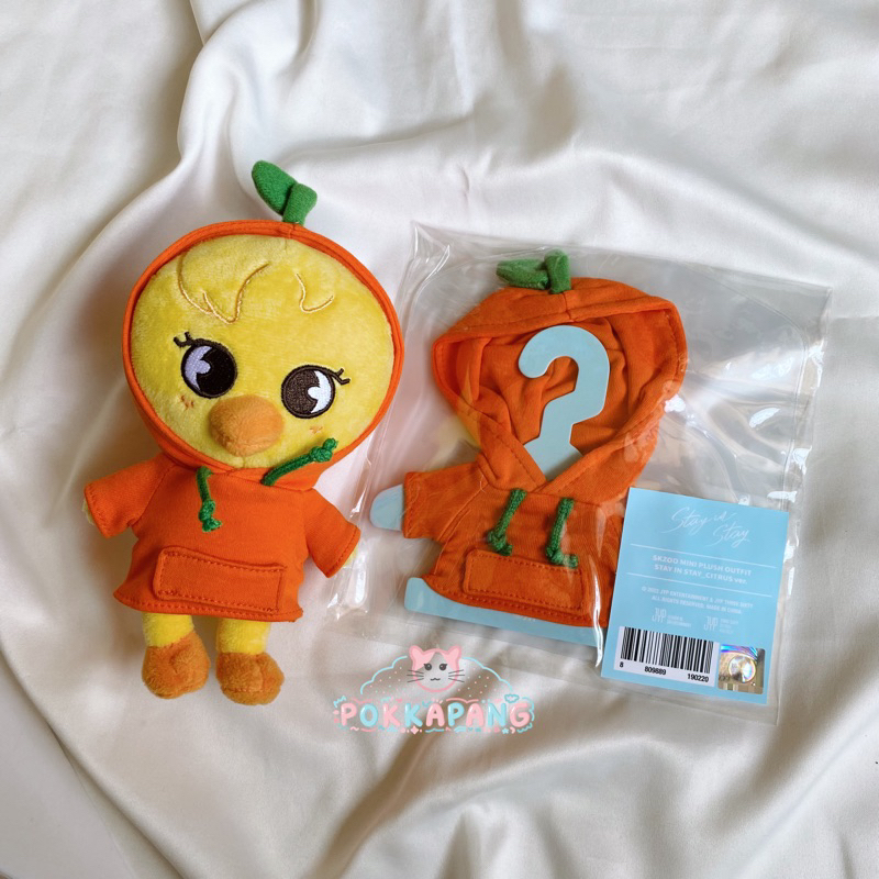 15cm doll clothes - Official Merch'Stay In Stay' SKZOO mini plush citrus  outfit