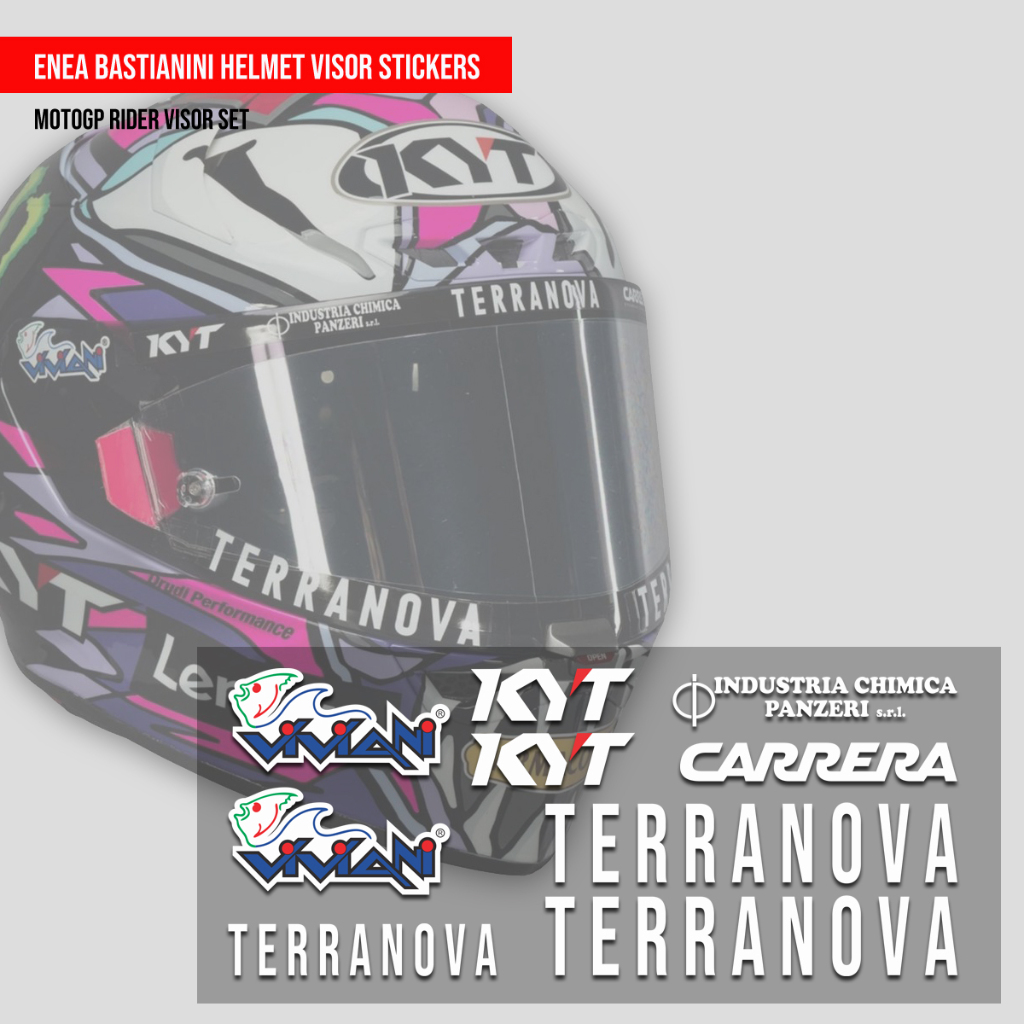 Kyt Enea Bas Helmet Visor Sticker Set 2023 | Shopee Malaysia