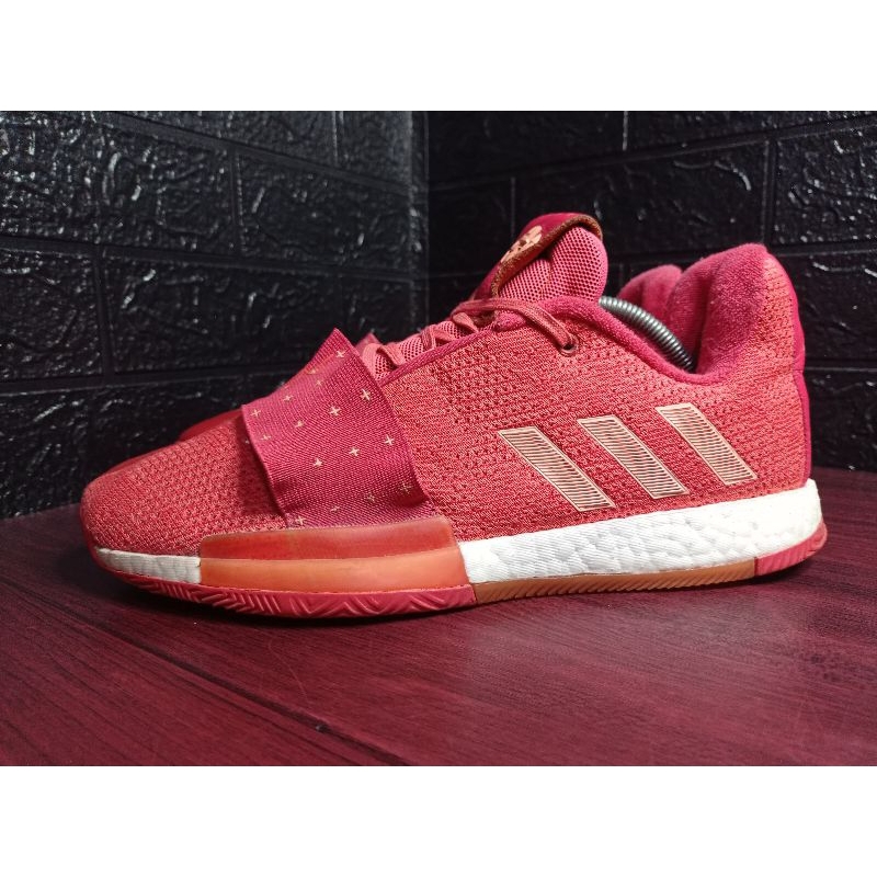 MERAH Adidas JAMES HARDEN XIII Vol. Shoes 3 Red Coral D96990 Rare