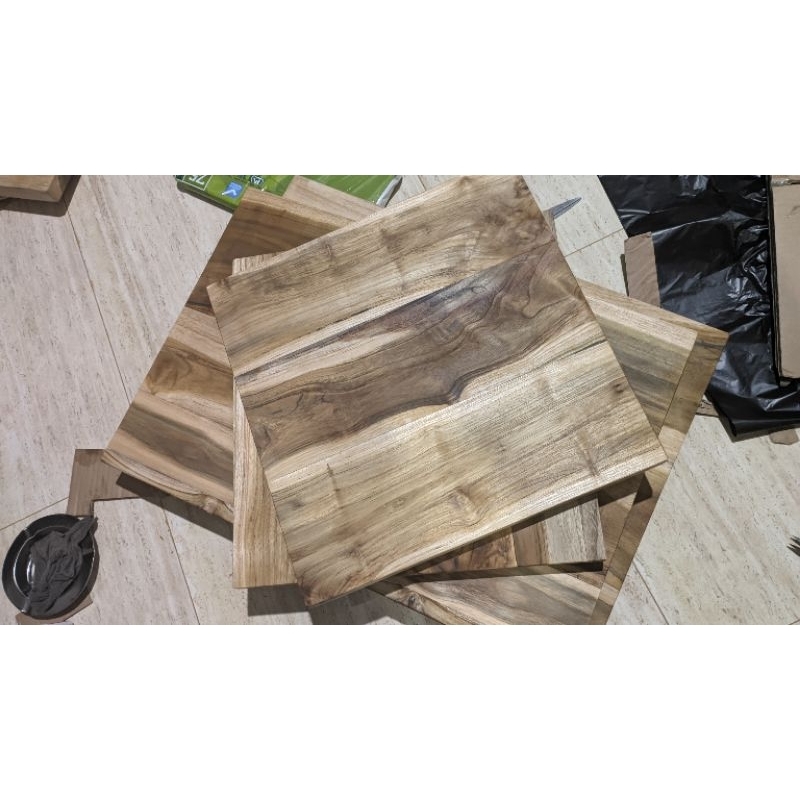 KAYU Table top table Cutting board pastry board Teak Wood Size 100x60x2