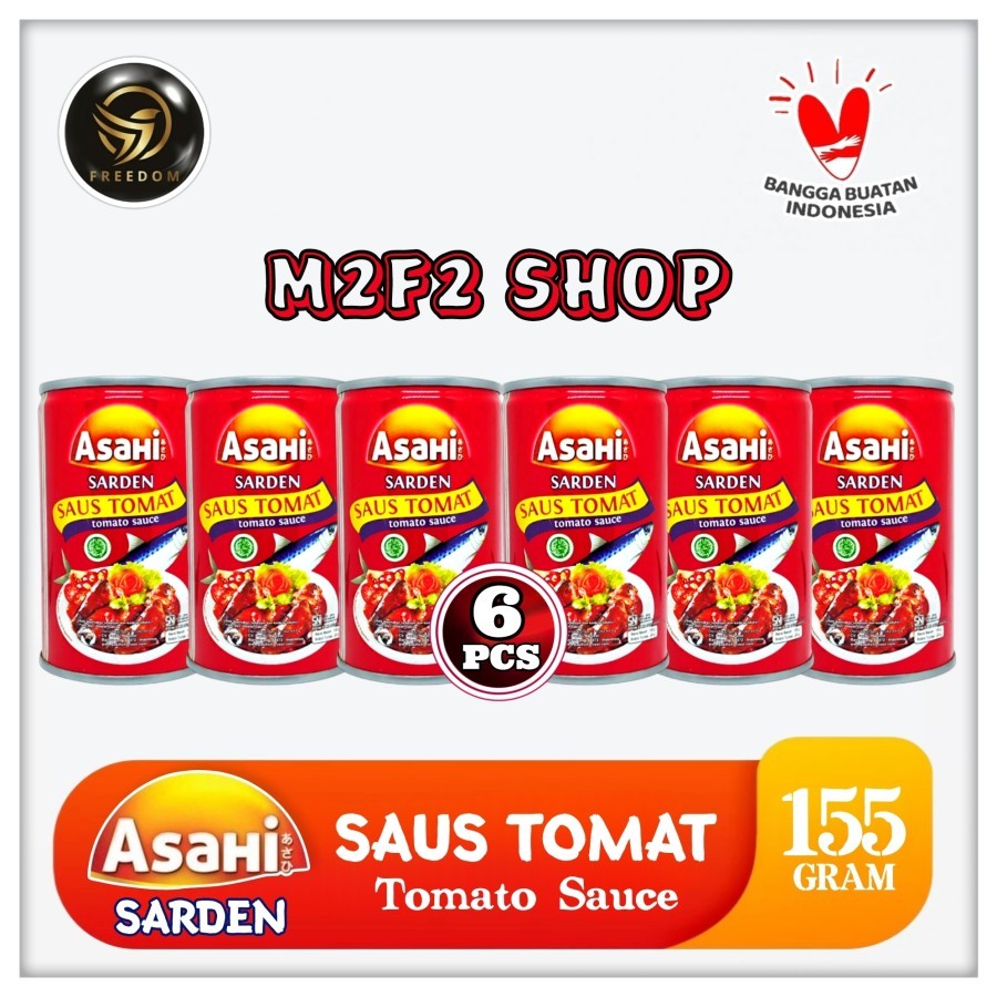 Asahi Sardines Sardines In Tomato Sauce - 155 gr (6Pcs Packaging ...