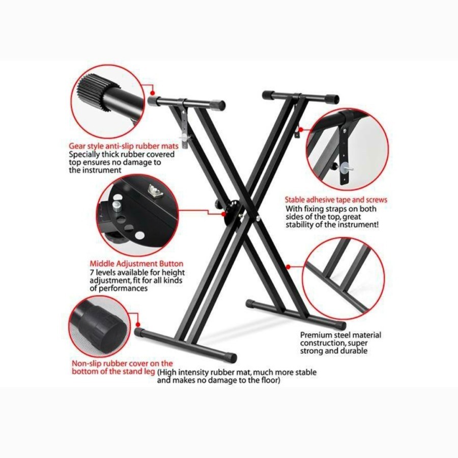 Double Keyboard Stand Double Keyboard Stand HY-805 | Shopee Malaysia