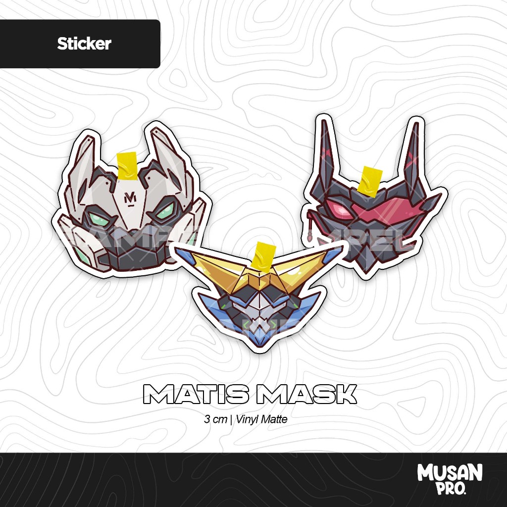 Sticker NIKKE MATIS MATIS SQUAD MASK - Laplace - Maxwell - Drake - Fan ...