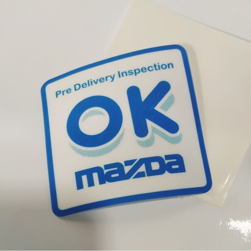 Ok Mazda glass sticker pre delivery inspection (mirror) | Shopee Malaysia