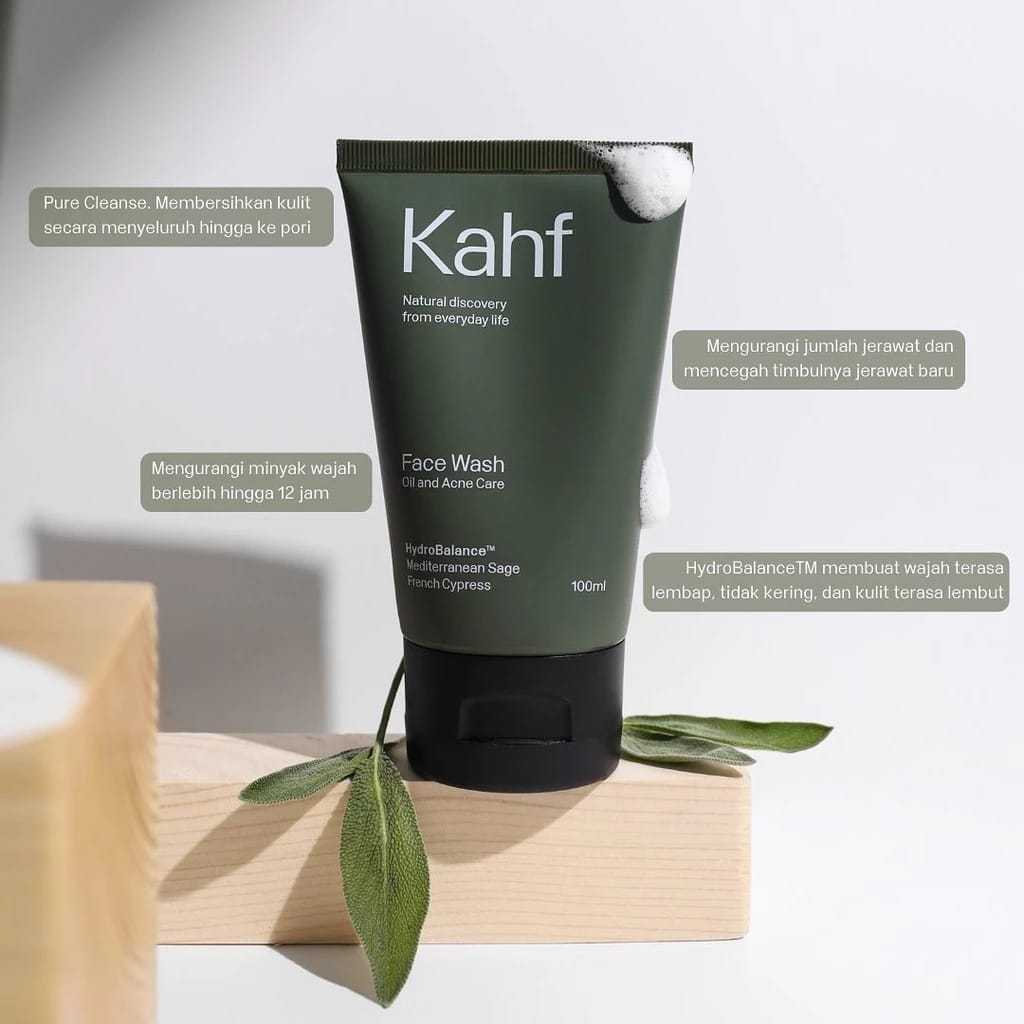 Kahf Face Wash Indonesia/Men's Facial Soap 100ml/Skin Energizing And