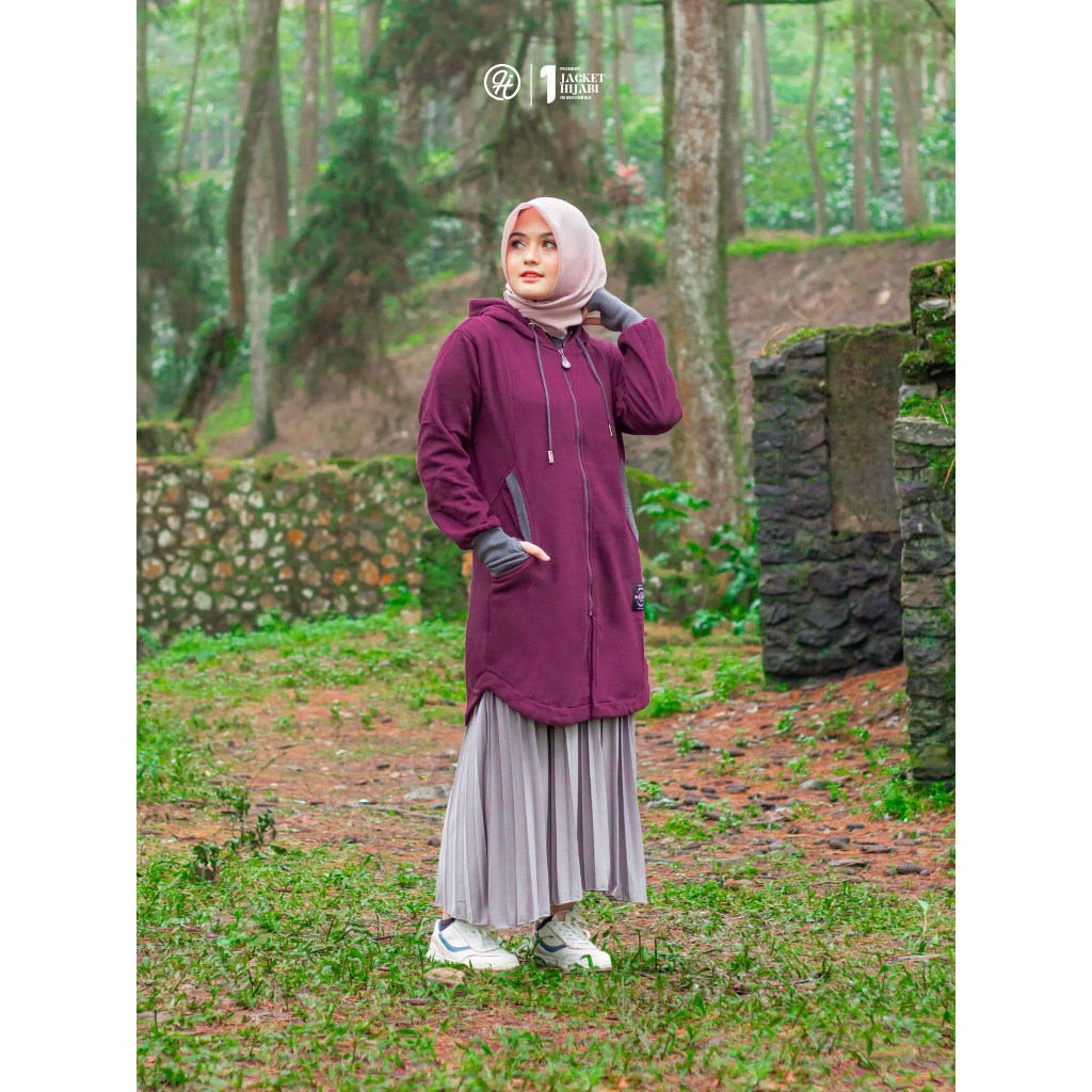 Muslimah Coat Muslimah Hanami Long Sleeves Jacket cheapest Hijab Coat Hijab Raphel Sueding Premium