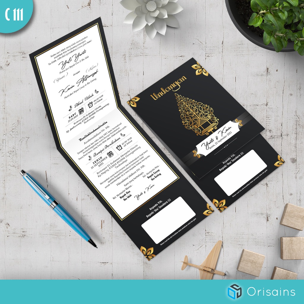 Print Elegant BLACK SERIES Wedding Invitations with Lots of Free ...