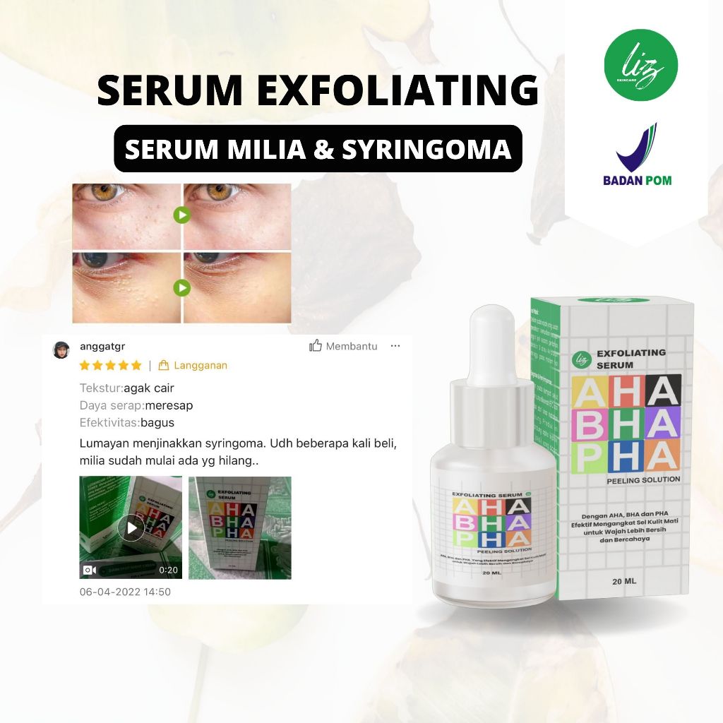 MATA PUTIH Serum AHA BHA Peeling Exfoliating Liz Skincare BPOM