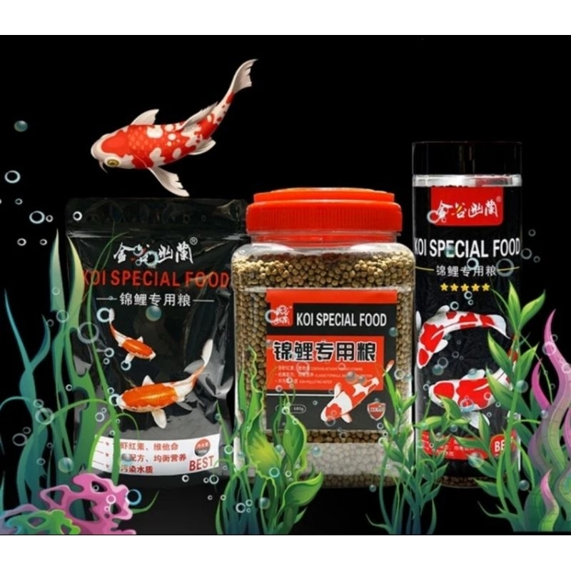 Image showcasing Special food for high protein koi fish pellets 680 grams | Shopee Malaysia