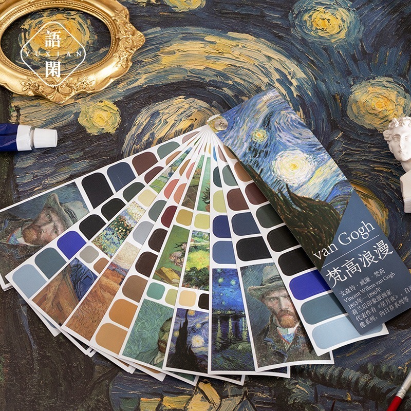 Vintage gallery series color palette stickers | Shopee Malaysia