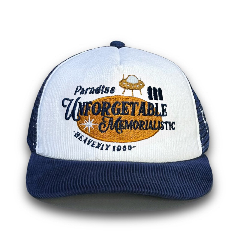Thisplan Paradise Broken White Navy Corduroy Net Hat | Shopee Malaysia
