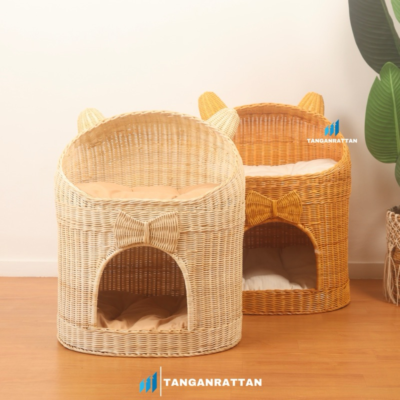 JUMBO RATTAN CAT AND DOG CAGE HOUSE WITH FREE PILLOW PET BED/ MADE FROM ... - Jumbo Dog Cages With Rattan