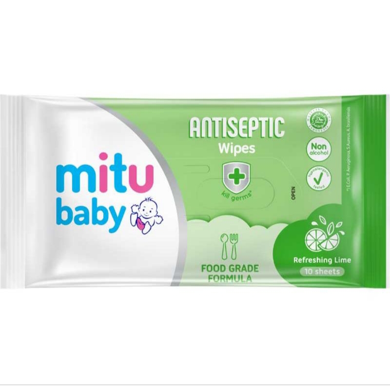 Mitu baby Antiseptic contains 10 sheets - Antiseptic Wet Wipes for ...