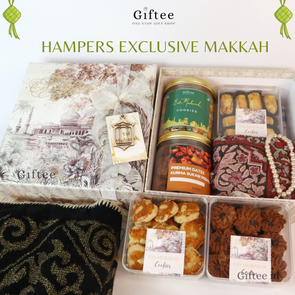 Hampers Mecca LEBARAN EXCLUSIVE HARD BOX Filled With COOKIES Prayer ...