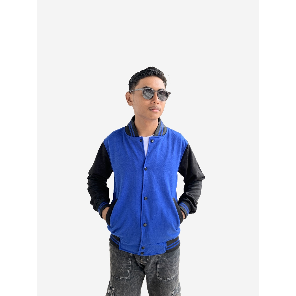 Basic Varsity Jacket II Plain Baseball Jacket II College Jacket II Milea Varsity Sweater Jacket Shopee Malaysia