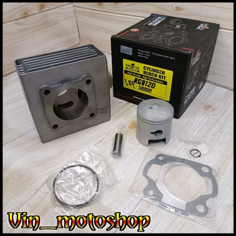 Block Piston Bore Up Moto 1 Racing RGV 120 Satria 2 Stroke 56mm 58mm ...