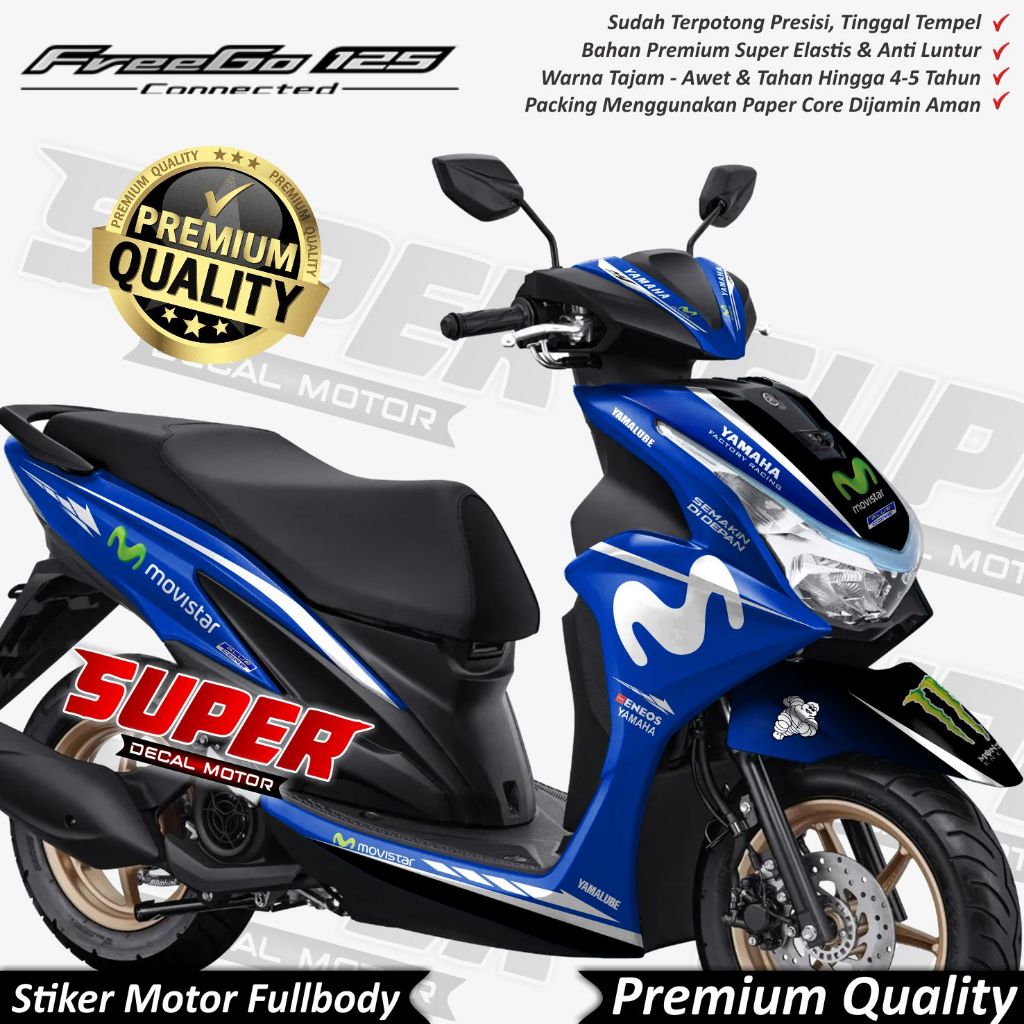 Yamaha FREEGO 2023 Connected Full Body Motorcycle Decal Sticker ...